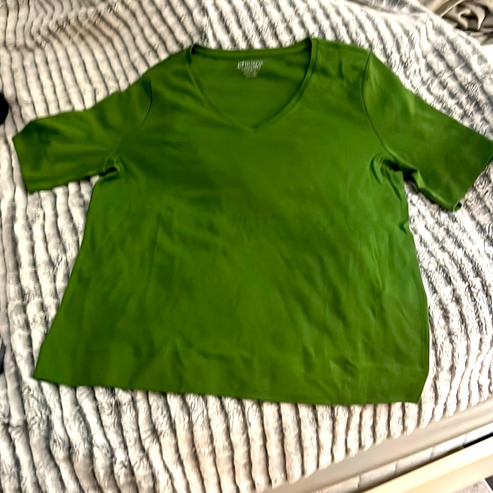 Chicos short sleeve cotton tee. Size 2.